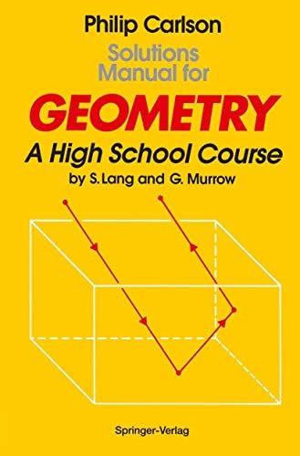 Amazon.com: Geometry: A High School Course: 9780387966540: Lang